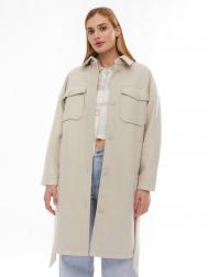 Длинное пальто-рубашка с поясом ZOLLA