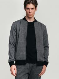 Трикотажная толстовка-бомбер на молнии ZOLLA