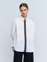 Рубашка из хлопка свободного силуэта на молнии ZOLLA