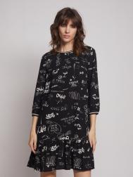 Ярусное мини платье с принтом ZOLLA