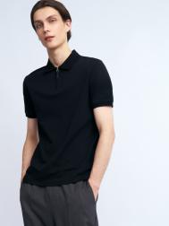 Футболка поло из хлопка на молнии ZOLLA