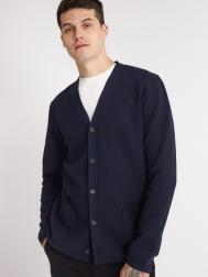 Трикотажный кардиган из хлопка на пуговицах с накладными карманами ZOLLA