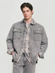 Джинсовая куртка-рубашка на кнопках ZOLLA
