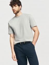 Однотонная базовая футболка из хлопка ZOLLA