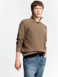 Тонкий трикотажный свитер с горлом на молнии ZOLLA