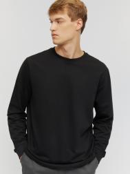 Трикотажный лонгслив из хлопка с круглым вырезом ZOLLA