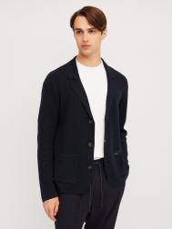 Вязаный кардиган на пуговицах с воротником и накладными карманами ZOLLA