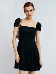 Платье мини с вырезом и коротким рукавом ZOLLA