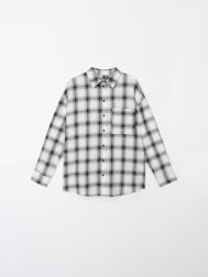 Верхняя рубашка оверсайз из фланели в клетку ZOLLA