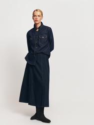 Джинсовая юбка миди из хлопка ZOLLA