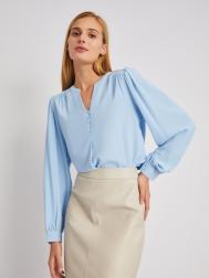 Блузка с объёмными рукавами и V-образным вырезом на груди ZOLLA
