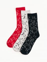 Новогодний набор носков (3 пары в комплекте) ZOLLA