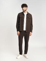 Трикотажные однотонные брюки-джоггеры ZOLLA