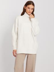 Вязаный свитер объёмного фасона с воротником-гольф ZOLLA