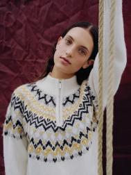 Вязаный свитер с горлом на молнии и узором ZOLLA