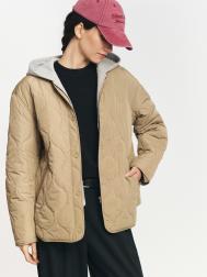 Утеплённая стёганая куртка на синтепоне с капюшоном ZOLLA