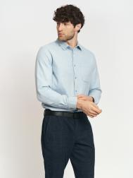 Прямая рубашка из хлопка с длинным рукавом ZOLLA