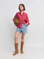 Джинсовые мини шорты из хлопка на резинке ZOLLA