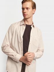 Офисная рубашка прямого силуэта с узором в клетку ZOLLA