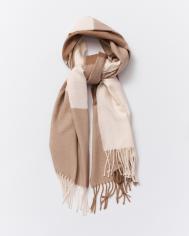 Тканевый шарф в клетку с бахромой ZOLLA