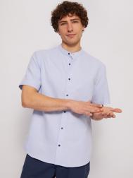 Офисная рубашка с коротким рукавом и воротником-стойкой ZOLLA