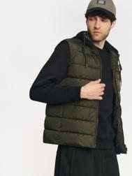 Утеплённый жилет со съёмным капюшоном ZOLLA