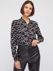 Принтованная рубашка из вискозы с длинным рукавом ZOLLA