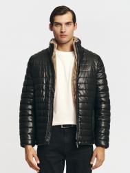 Тёплая куртка из экокожи на экомеху с воротником ZOLLA