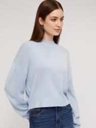 Вязаный свитер из акрила с воротником-стойкой ZOLLA