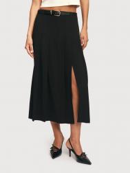 Юбка миди в складку с разрезом и ремнём ZOLLA