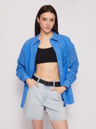 Рубашка из хлопка с перфорированным узорным шитьём ZOLLA