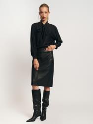 Юбка-карандаш из экокожи с разрезом ZOLLA