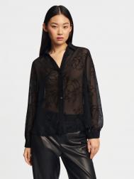 Шифоновая рубашка с вырезом на груди ZOLLA