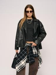 Утеплённая куртка-косуха из экокожи на синтепоне ZOLLA