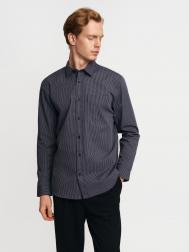 Офисная рубашка прямого силуэта с узором в клетку ZOLLA