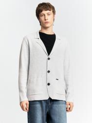 Вязаный кардиган на пуговицах с воротником и карманами ZOLLA