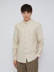 Офисная рубашка с воротником-стойкой и длинным рукавом ZOLLA