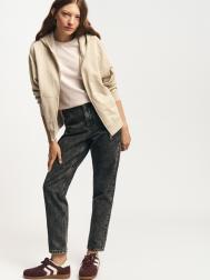 Джинсы силуэта Mom Fit с высокой посадкой ZOLLA