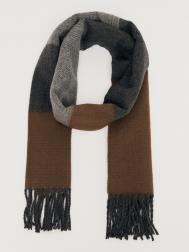 Тёплый тканевый шарф с длинной бахромой ZOLLA