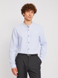 Офисная рубашка с воротником-стойкой и длинным рукавом ZOLLA