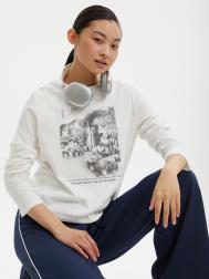 Лонгслив из хлопка с принтом ZOLLA