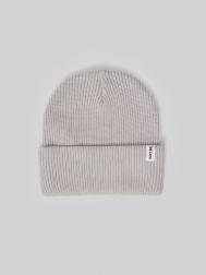 Тёплая вязаная шапка-бини с отворотом ZOLLA