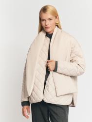 Утеплённая стёганая куртка на синтепоне с шарфом ZOLLA