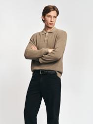 Трикотажный джемпер поло из хлопка ZOLLA