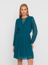 Шифоновое платье в горошек с плиссировкой ZOLLA