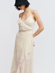 Шифоновое платье-комбинация с воланами ZOLLA