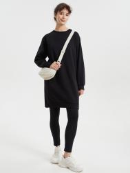 Утеплённое трикотажное платье-свитшот ZOLLA