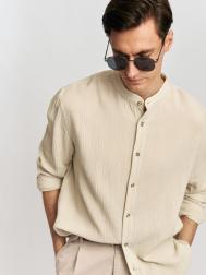 Рубашка с воротником-стойкой из хлопка ZOLLA