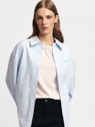 Рубашка оверсайз из хлопка в полоску ZOLLA