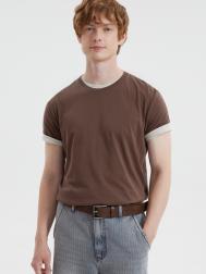 Однотонная базовая футболка из хлопка ZOLLA